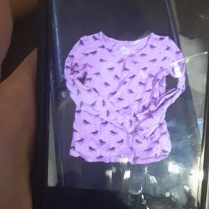 Circo Lavender Horse Print Long Sleeve Tee